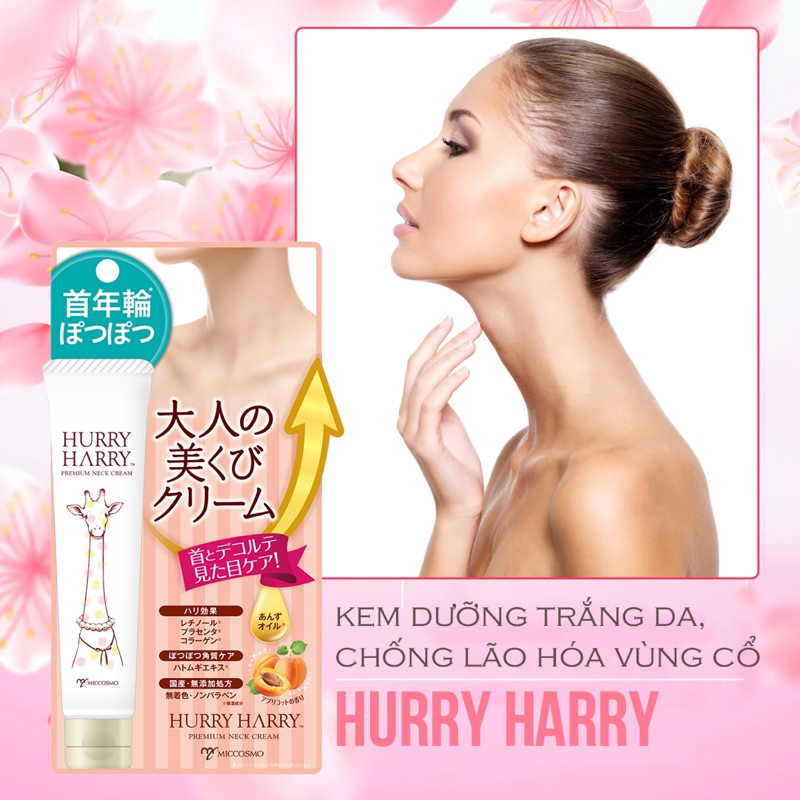 Kem Dưỡng Trắng Da, Chống Nhăn, Lão Hoá Vùng Cổ Hurry Harry Premium Neck Cream