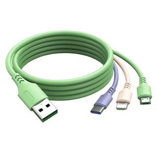 Dây cáp sạc điện thoại đa năng sạc nhanh 3 đầu TypeC Micro Táo dài 120cm công suất 3A