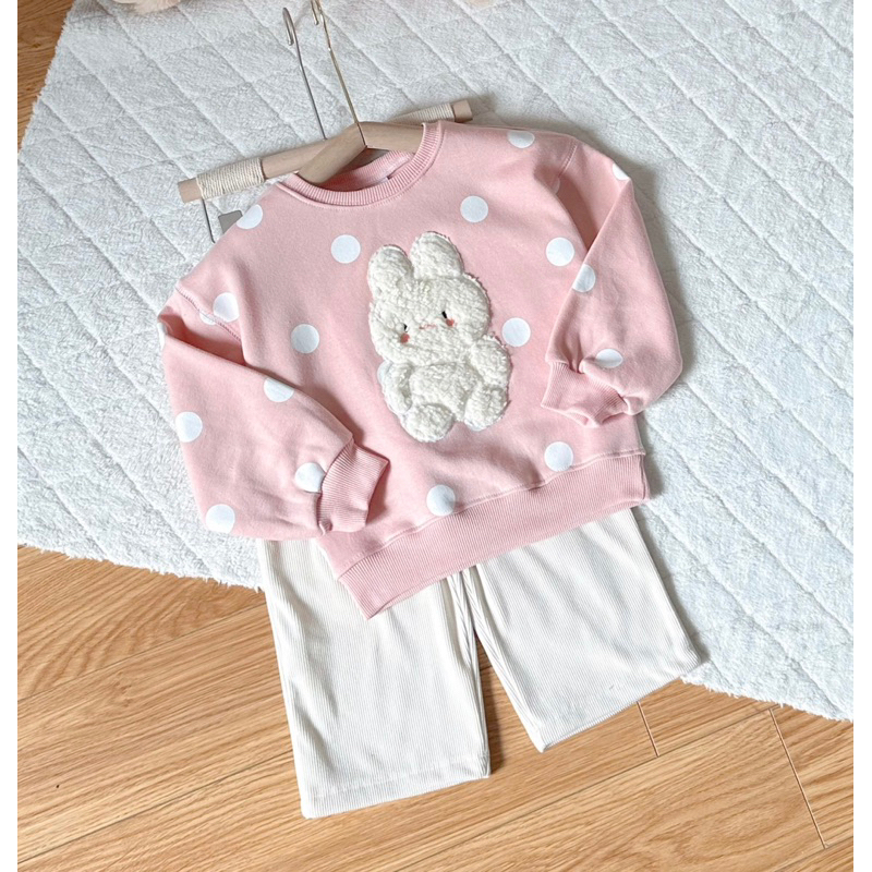 ✨MALINHKID✨BN084- Bộ nỉ hồng TIM BÔNG trẻ em VNXK