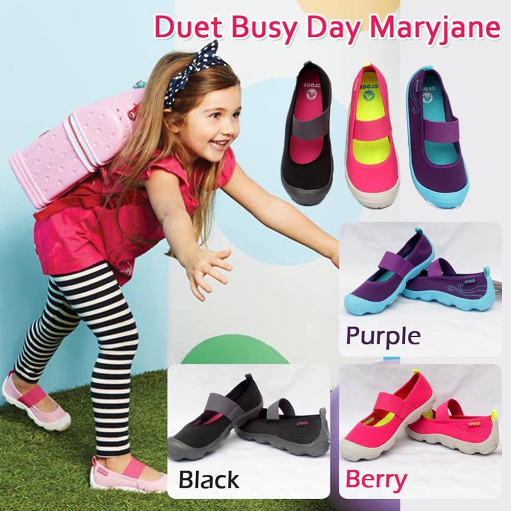 Giày crocs skimmer cho bé gái màu hồng sen thun co dãn siêu nhẹ và êm chân, giày búp bê cross bé gái chống trơn