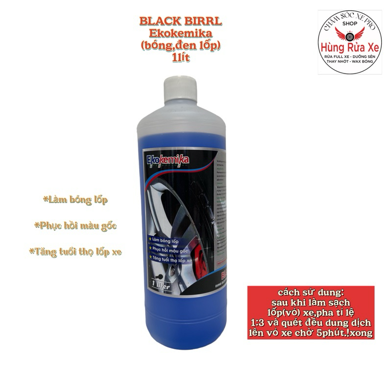 Black Brill Ekokemika (1lit) Dung Dịch Làm Đen và Dưỡng Bóng Vỏ, Lốp Xe