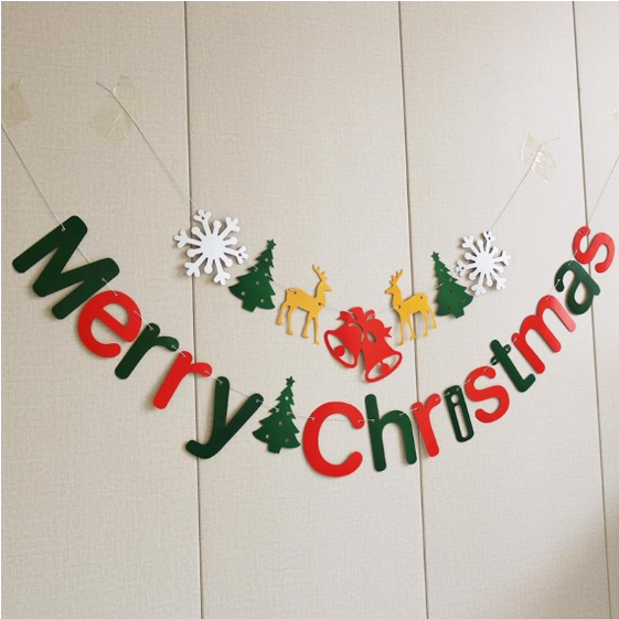 Dây Treo Trang Trí Tiệc Lễ Giáng Sinh Hình Ông Già Noel/Người Tuyết/Cây Thông/ XMas