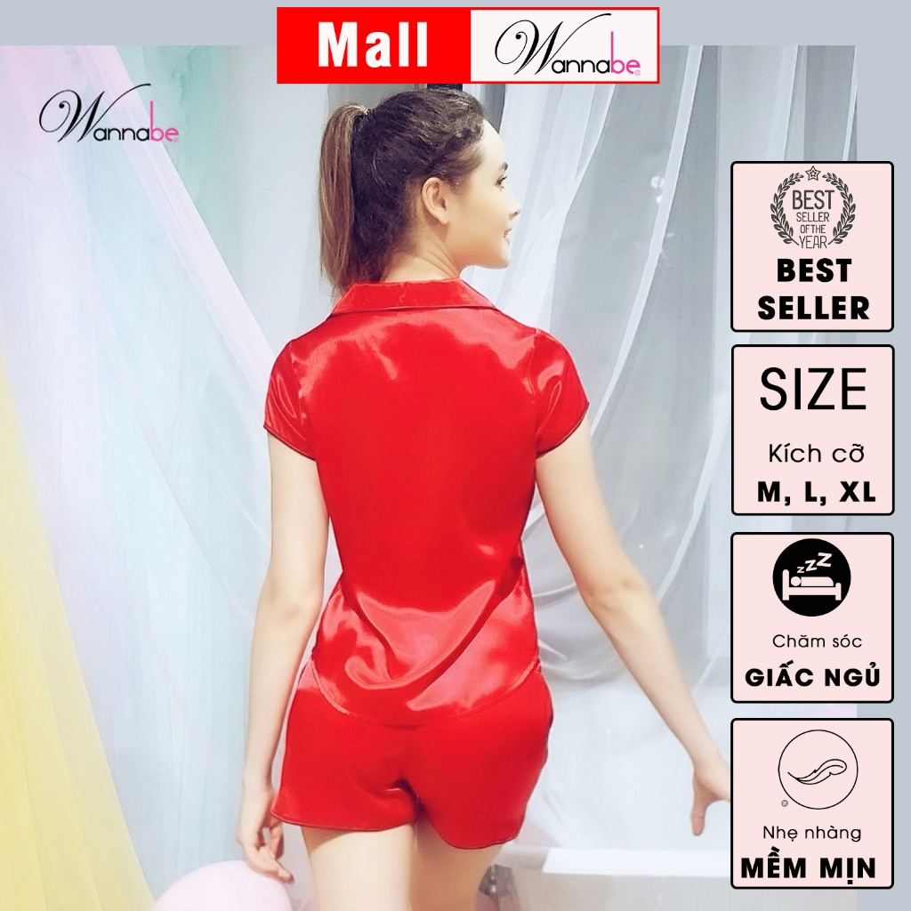 Đồ bộ mặc nhà WANNABE BS99P đồ bộ quần sọt áo tay ngắn pijama nữ trẻ trung, đáng yêu có thể mặc ra ngoài