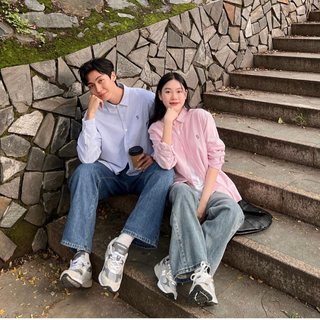 Áo sơ mi kẻ nam nữ mặc đôi unisex form rộng đẹp thêu chữ S - Sominstore - Somike3071 | BigBuy360 - bigbuy360.vn