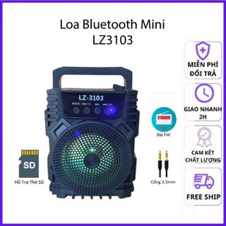 Loa Bluetooth Mini LZ-3103 có đèn Led nháy theo nhạc, hỗ trợ thẻ nhớ, mic nghe gọi,