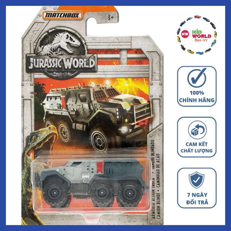 Xe mô hình Matchbox Jurassic World Series Armored Action Truck FMX06.
