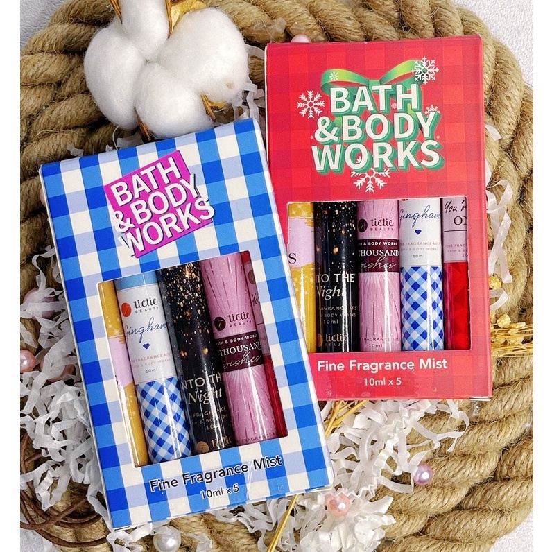 SET BODY MIST CHIẾT BATH & BODY WORKS ỐNG 10ML KÈM HỘP GIẤY