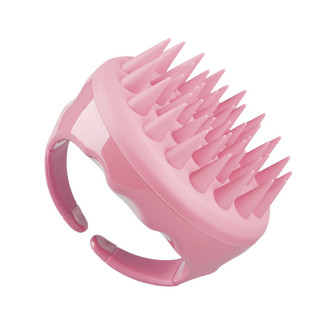Lược gội đầu silicon massage đầu heeta AmintaByLove cao su mềm màu hồng giúp thư giãn da khi tắm