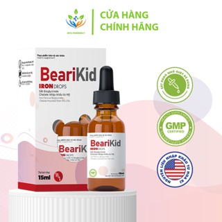 Sắt hữu cơ BeariKid Iron Drops không tanh dạng nhỏ giọt bổ sung sắt phòng ngừa thiếu máu 15ml