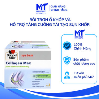 Thực phẩm bảo vệ sức khỏe Collagen Max 30 ống - Tăng cường bôi trơn ổ khớp và tái tạo sụn khớp.