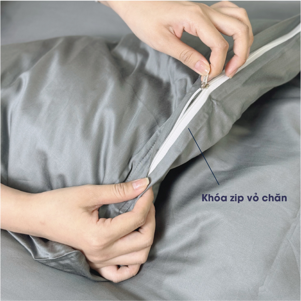 [Nhiều màu] Bộ chăn ga lụa Cotton Tencel (Áo) Changmi Bedding 60S siêu mềm mượt và mát lạnh - 5 Món