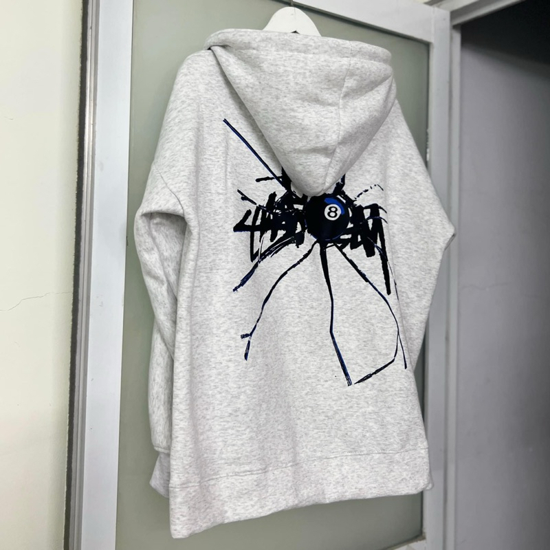 Áo hoodie zip xám khoá kéo stu nỉ bông  dày cao cấp , không đổ lông