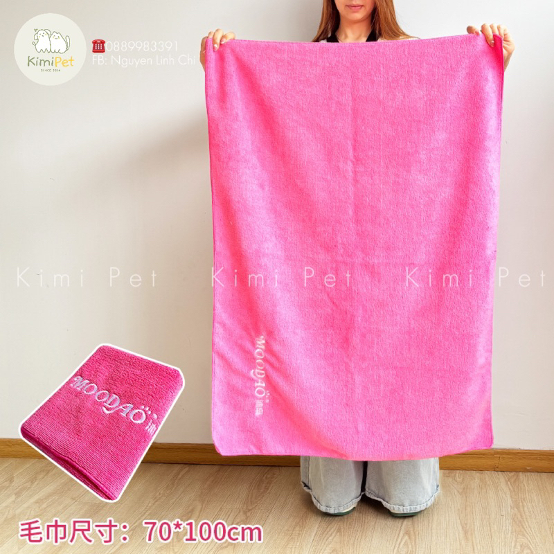 Khăn tắm khăn lau MOODAO siêu thấm hút chuyên dụng Grooming cho thú cưng - Kimi Pet