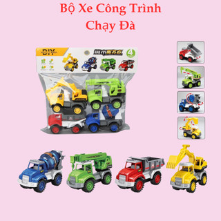 Xe công trình đồ chơi ô tô chạy đà cót chất liệu cao cấp màu sắc đẹp mắt cho bé thỏa mãn đam mê sưu tập