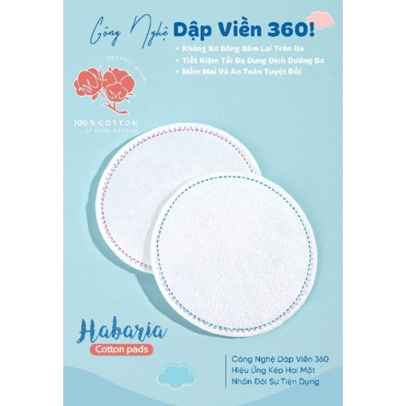 Bông tẩy trang Habaria 100% cotton
