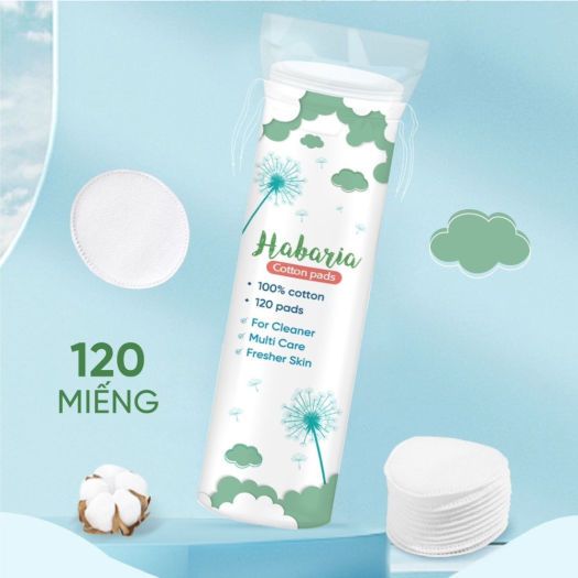 Bông tẩy trang Habaria 100% cotton