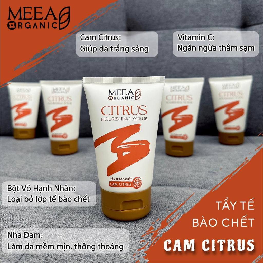 Tẩy Tế Bào Chết Cam Citrus Meea Organic Chính Hãng - Tẩy Da Chết Dành Cho Face