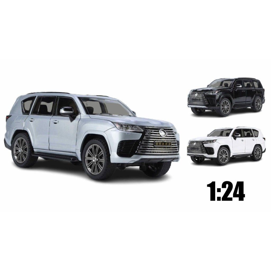 Mô hình tĩnh đồ chơi siêu xe ô tô Lexus Lx600 tỷ lệ 1:24 bằng hợp kim cao cấp có đèn led, còi giá thành rẻ nhất Việt Nam
