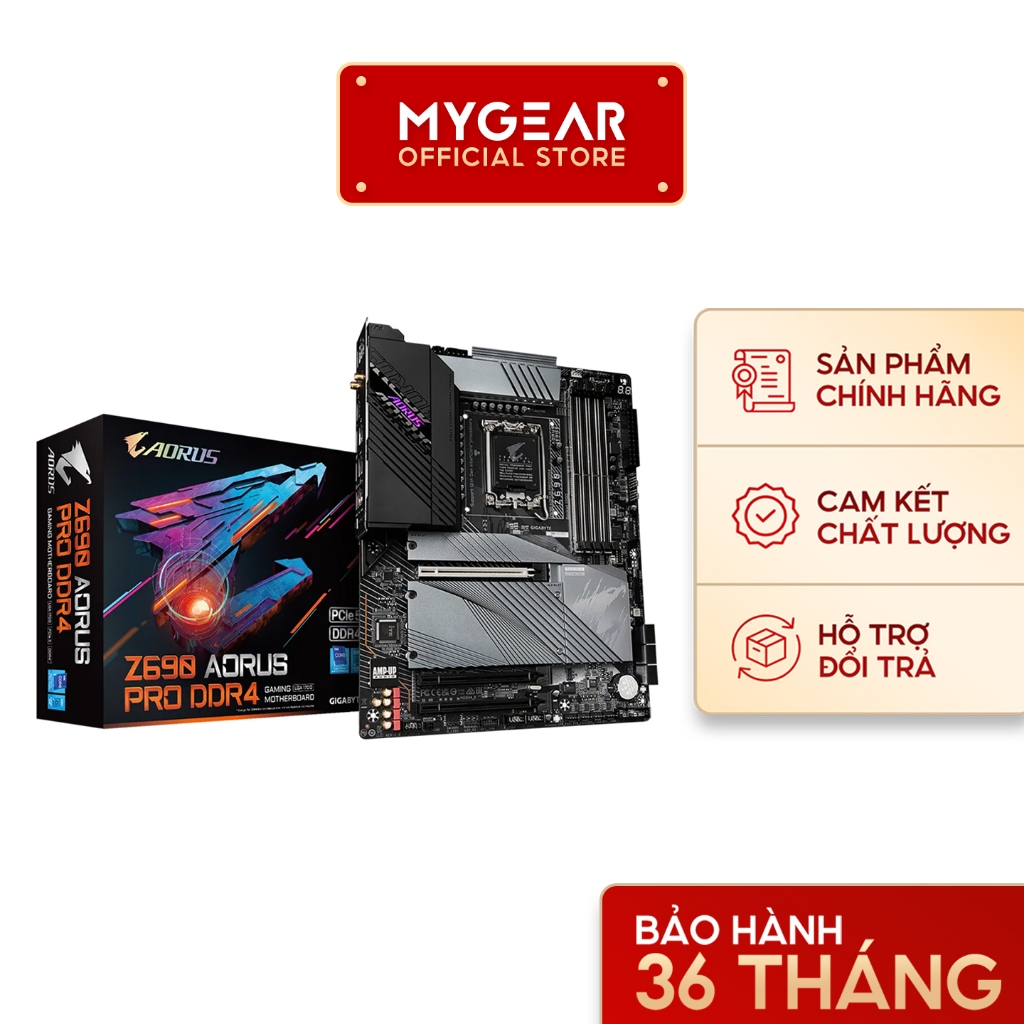 Bo mạch chủ Mainboard Gigabyte Z690 AORUS PRO DDR4 Wifi - Chính hãng bảo hành 36 tháng