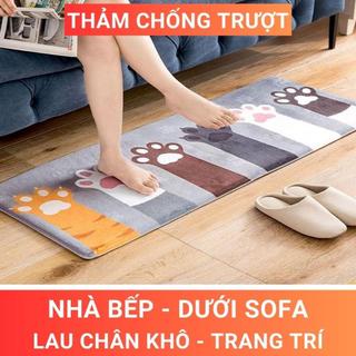 Thảm trải sàn và lau chân dưới ghế sofa và giường ngủ nhà bếp có lớp chống trượt cỡ 120*40cm mã 27007a