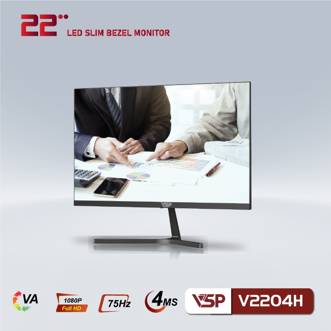 Màn Hình Phẳng LED VSP 22inch Tràn Viền V2204H