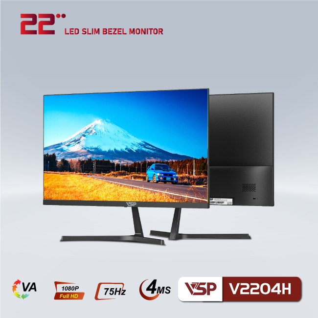 Màn Hình Phẳng LED VSP 22inch Tràn Viền V2204H