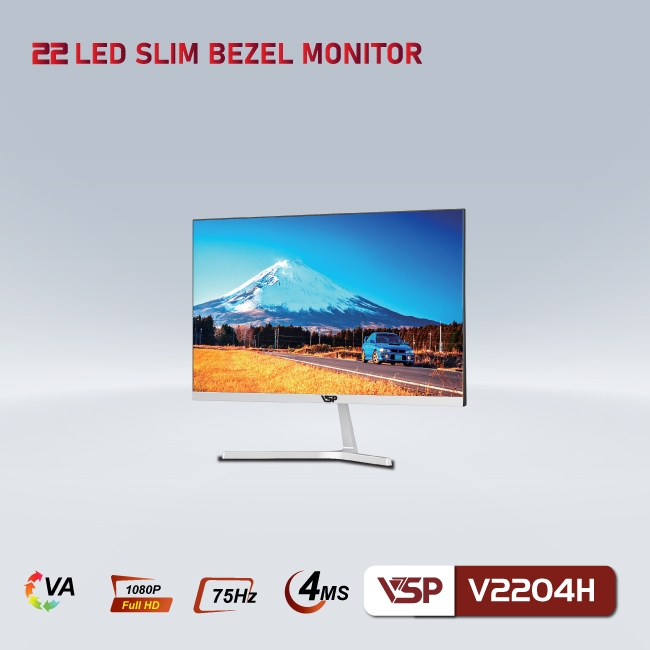 Màn Hình Phẳng LED VSP 22inch Tràn Viền V2204H