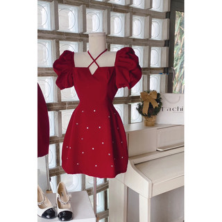 ĐẦM ĐEN VIỀN REN XOÈ TẦNG (chocker hoa cổ)