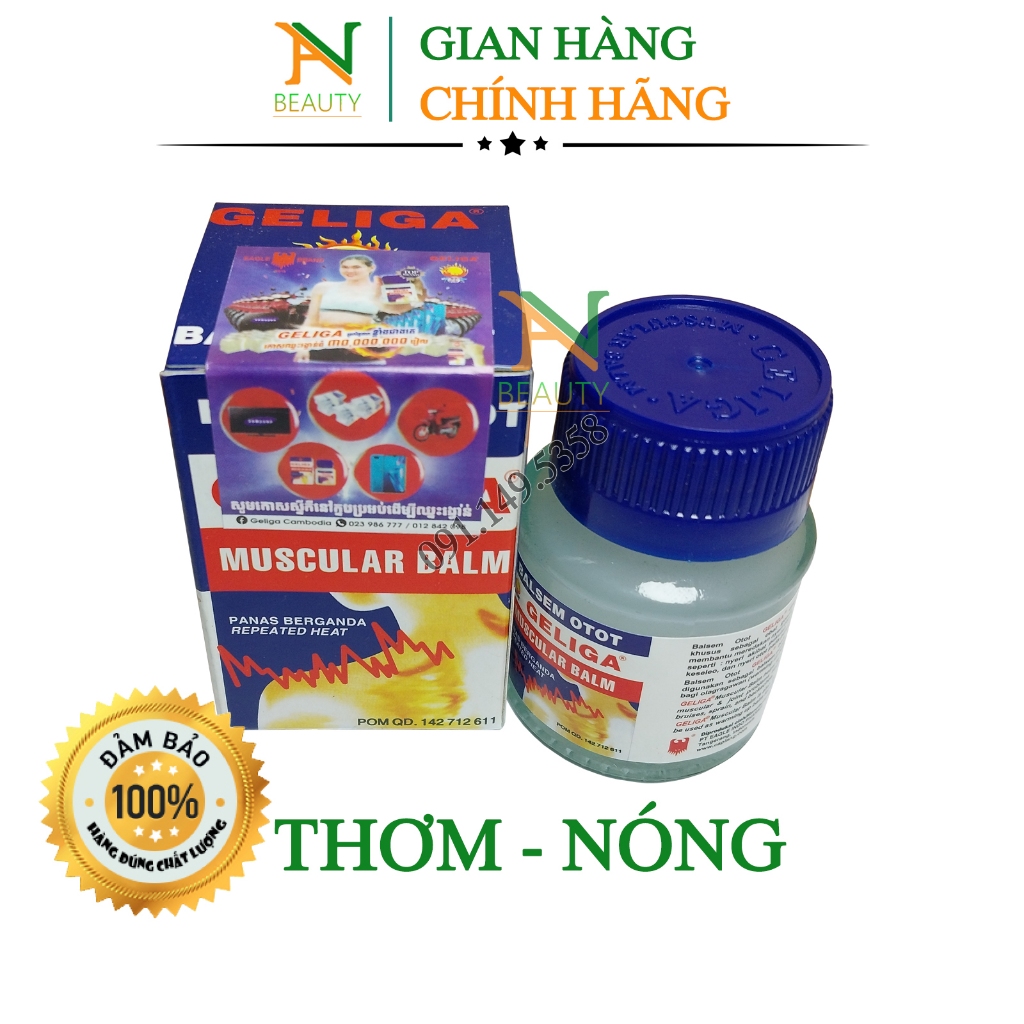 Dầu Cù Là Lửa Geliga Muscular Balm 40gr Hàng Chuẩn 100% Thơm Nóng