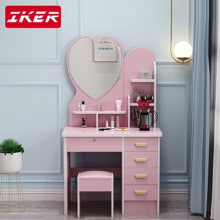 Bàn trang điểm sang trọng tinh tế có kèm gương soi Tủ đồ tích hợp ngăn kéo  chống mài mòn chống trầy xước dễ lau chùi