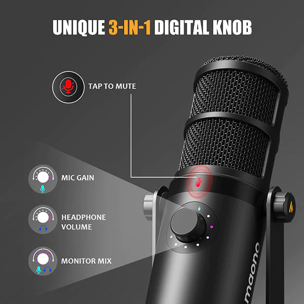 MAONO PD400X XLR & USB Microphone - Mic Thu Âm Chuyên Nghiệp - Hàng Chính Hãng / Bảo Hành 12 Tháng