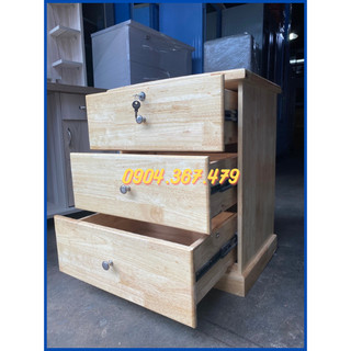 Tủ đâu giường gỗ cao su màu vàng tự nhiên - tủ đầu giường đơn giản giá rẻ