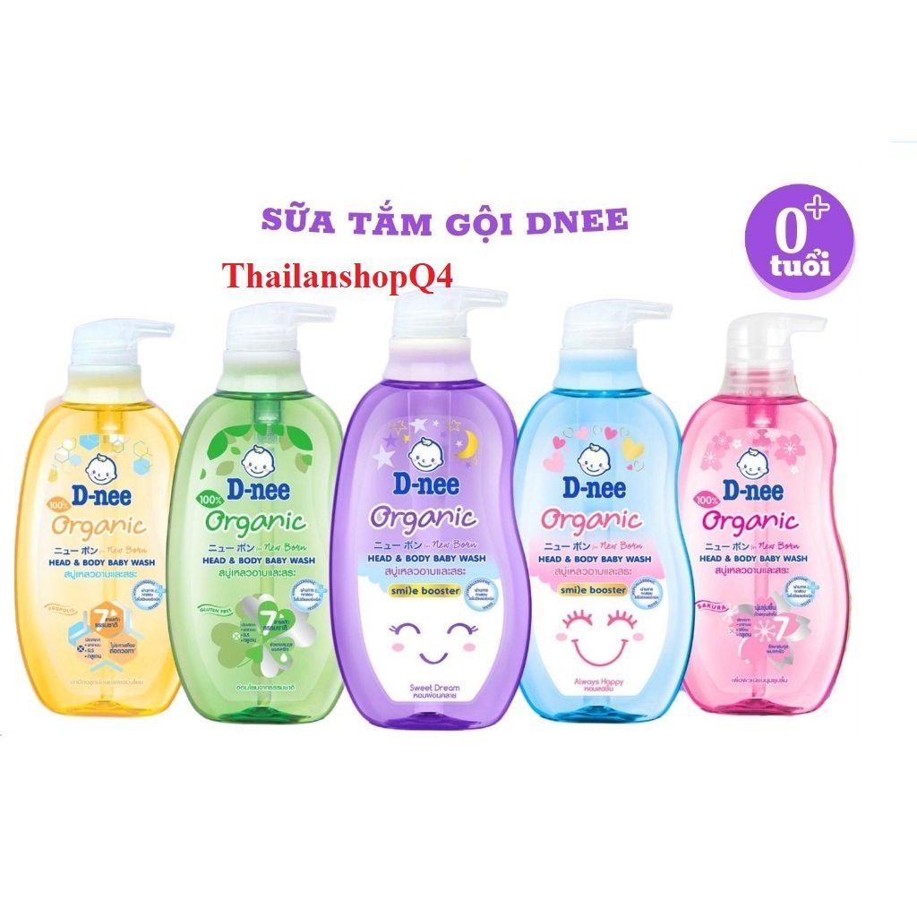 Tắm gội Dnee Pure Organic 380ml Thái Lan