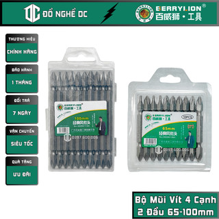 Bộ mũi vít, mũi bắn vít bake ph2 4 cạnh 2 đầu 65mm 100mm 060901065 060901100 berrylion thép s2 dùng bắn vít tôn bắn vít