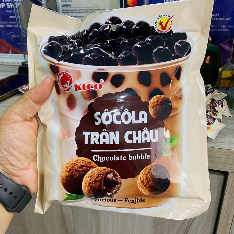 Bịch 300g kẹo socola trà sữa trân châu Kico
