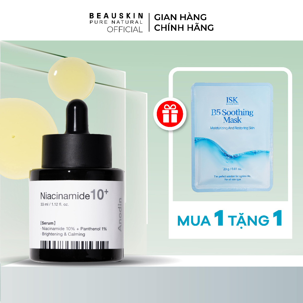 Serum làm trắng và thu nhỏ lỗ chân lông Anodin Niacinamide 10 Plus