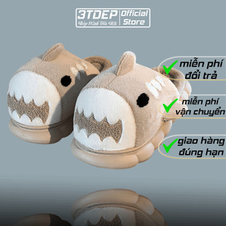 Dép cá mập 3TDEP, chất liệu lót lông dày dặn, đi thoải mái tăng 1 size