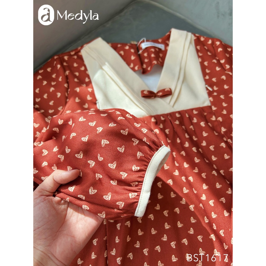MEDYLA - Bộ đồ bầu mặc nhà thu đông dáng dài nhung tex có khóa cho bầu mặc thoải mái trong và sau sinh - BST1617