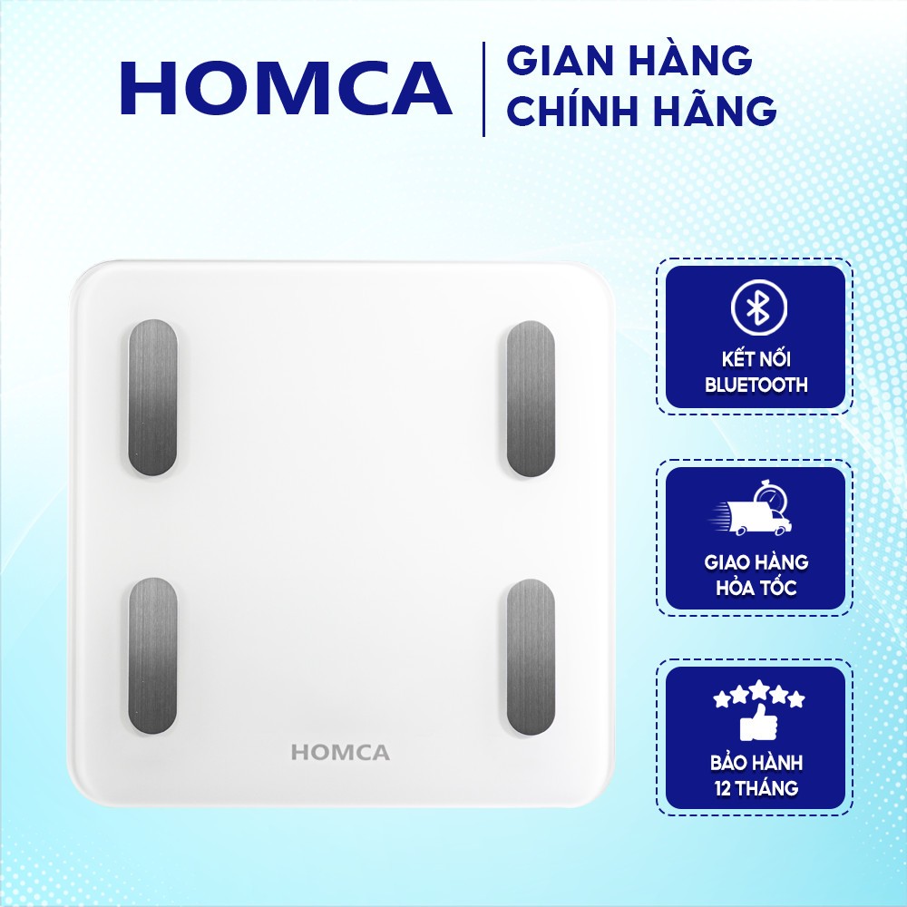 Cân điện tử thông minh HOMCA S7 kết nối bluetooth đo 15 chỉ số