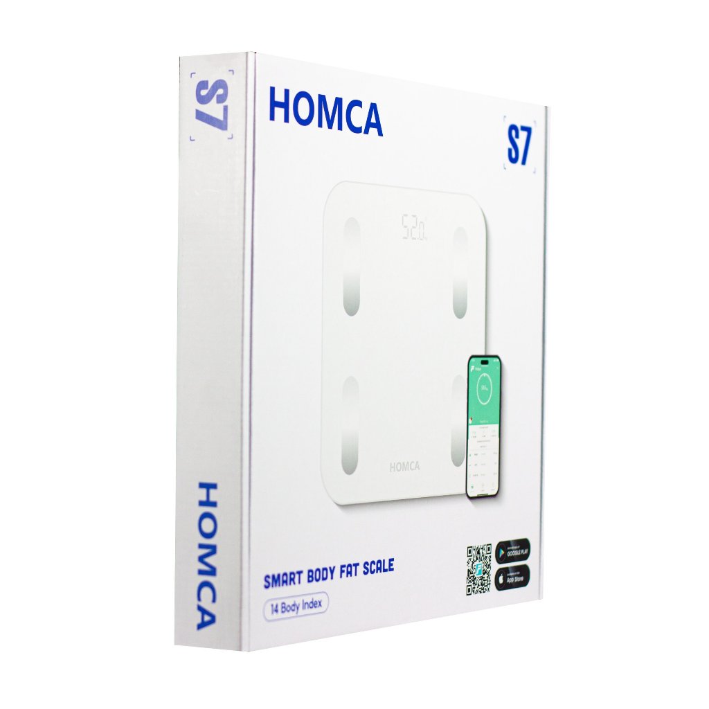 Cân điện tử thông minh HOMCA S7 kết nối bluetooth đo 15 chỉ số