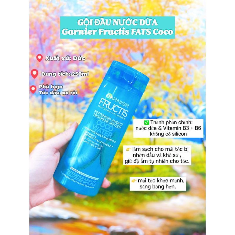 GỘI XẢ GARNIER TINH DẦU DỪA