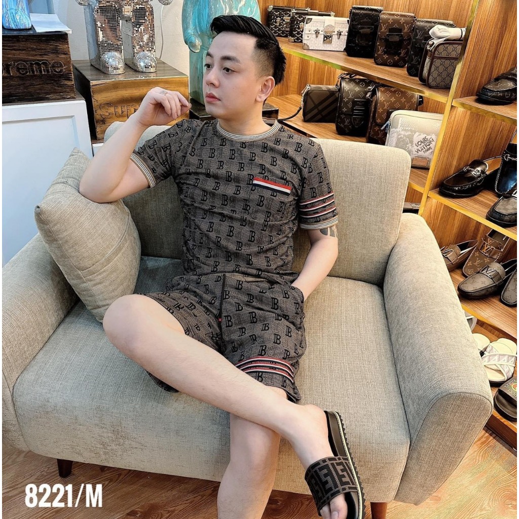 Bộ quần áo nam umi hàn quốc GC BBR LV thêu cực chất cho mùa hè hàng in thêu logo, hàng đẹp