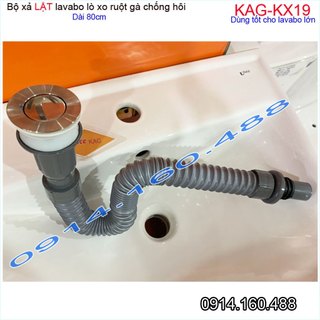 Bộ xả lavabo KAG-KX19 xả lật , xả ruột gà ống nhựa mềm chậu lavabo rửa mặt thoát nhanh giá tốt sử dụng tốt