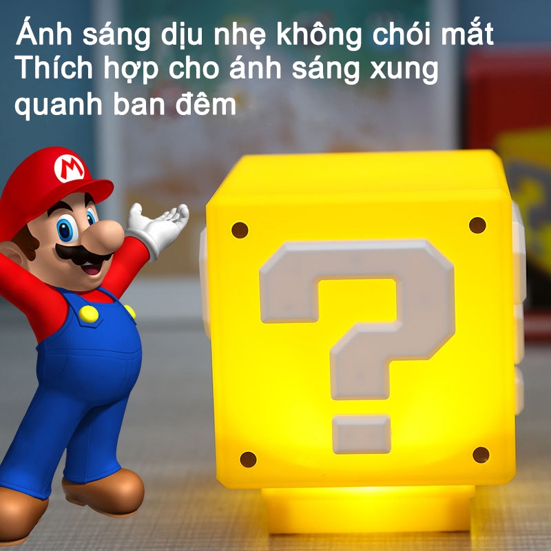 Mario Cùng phong cách Đèn Ngủ đèn LED Dấu Hỏi Đèn Trang Trí Quà Tặng Sinh Nhật Cho Trẻ Em