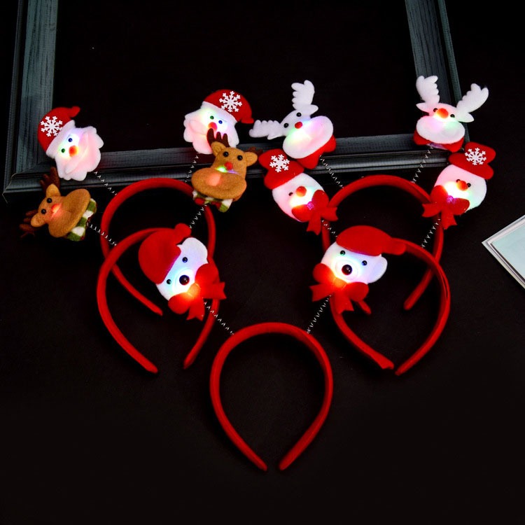 Bờm Noel Hình Tuần Lộc, Ông Già Noel - Cài Tóc Băng Đô Sừng Hươu Dễ Thương, Món Quà Mừng Giáng Sinh Đầy Ý Nghĩa Cho Bé