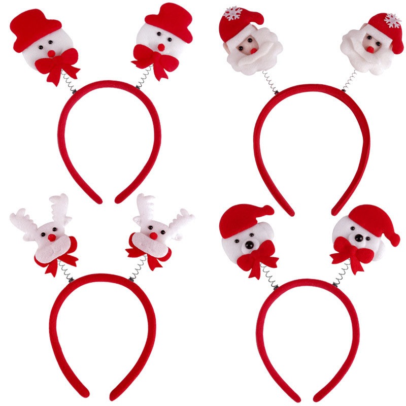 Bờm Noel Hình Tuần Lộc, Ông Già Noel - Cài Tóc Băng Đô Sừng Hươu Dễ Thương, Món Quà Mừng Giáng Sinh Đầy Ý Nghĩa Cho Bé