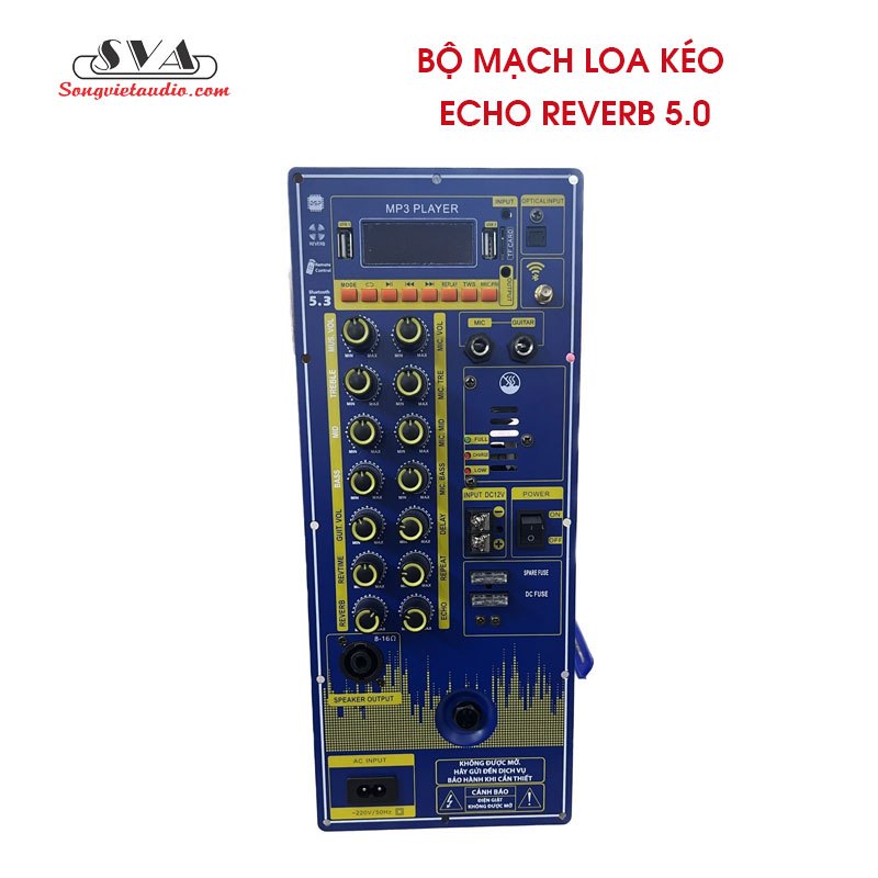 BỘ MẠCH LOA KÉO ECHO REVERB 5.0 DSP V20X 200W - 14,5X35CM - MẪU ĐỨNG