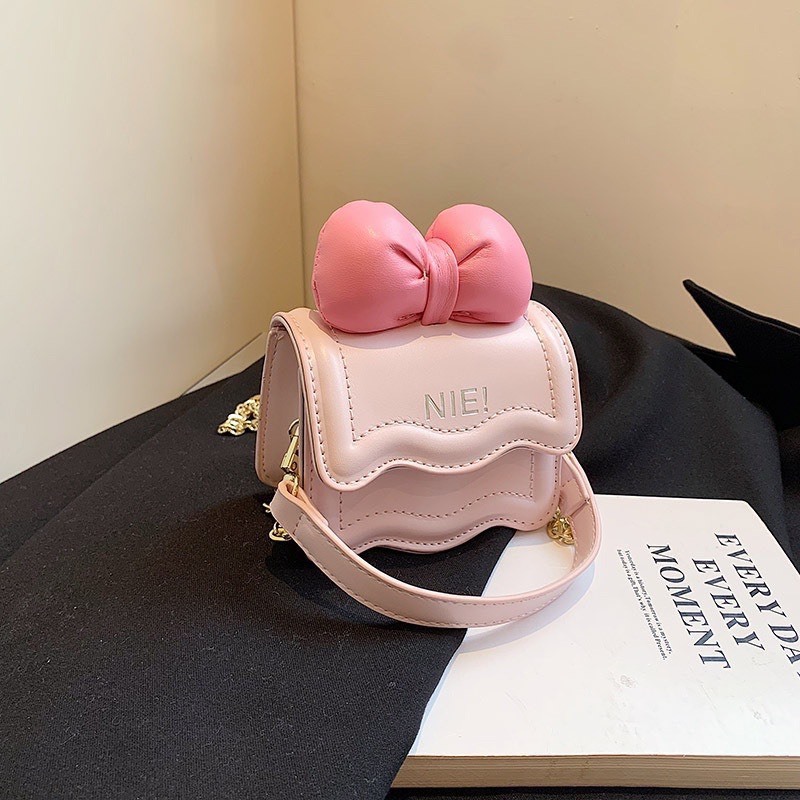 Túi đeo chéo nữ thời trang cho phôi nơ size 10cm cao cấp _ TDC324