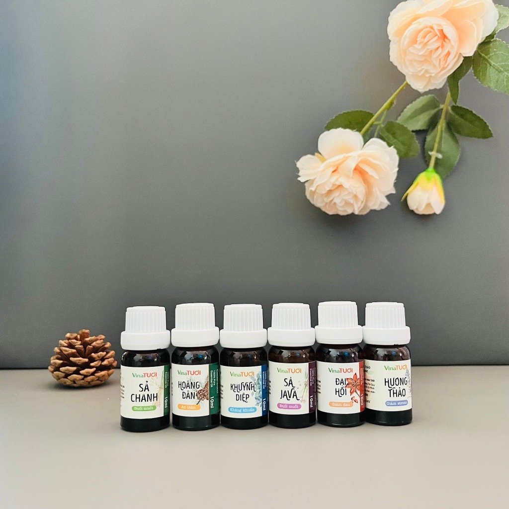 Tinh dầu nguyên chất khuếch tán hương Đồng VINA TƯƠI 10ml xông đuổi muỗi khử mùi hương thơm