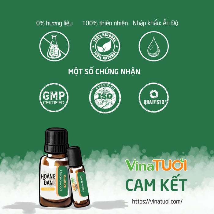Tinh dầu nguyên chất khuếch tán hương Đồng VINA TƯƠI 10ml xông đuổi muỗi khử mùi hương thơm